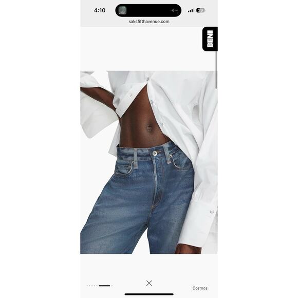 Rag & Bone Liquid Miramar Blue Wide Leg Jeans Sz 31 Printed Sweatpants - Picture 8 of 9